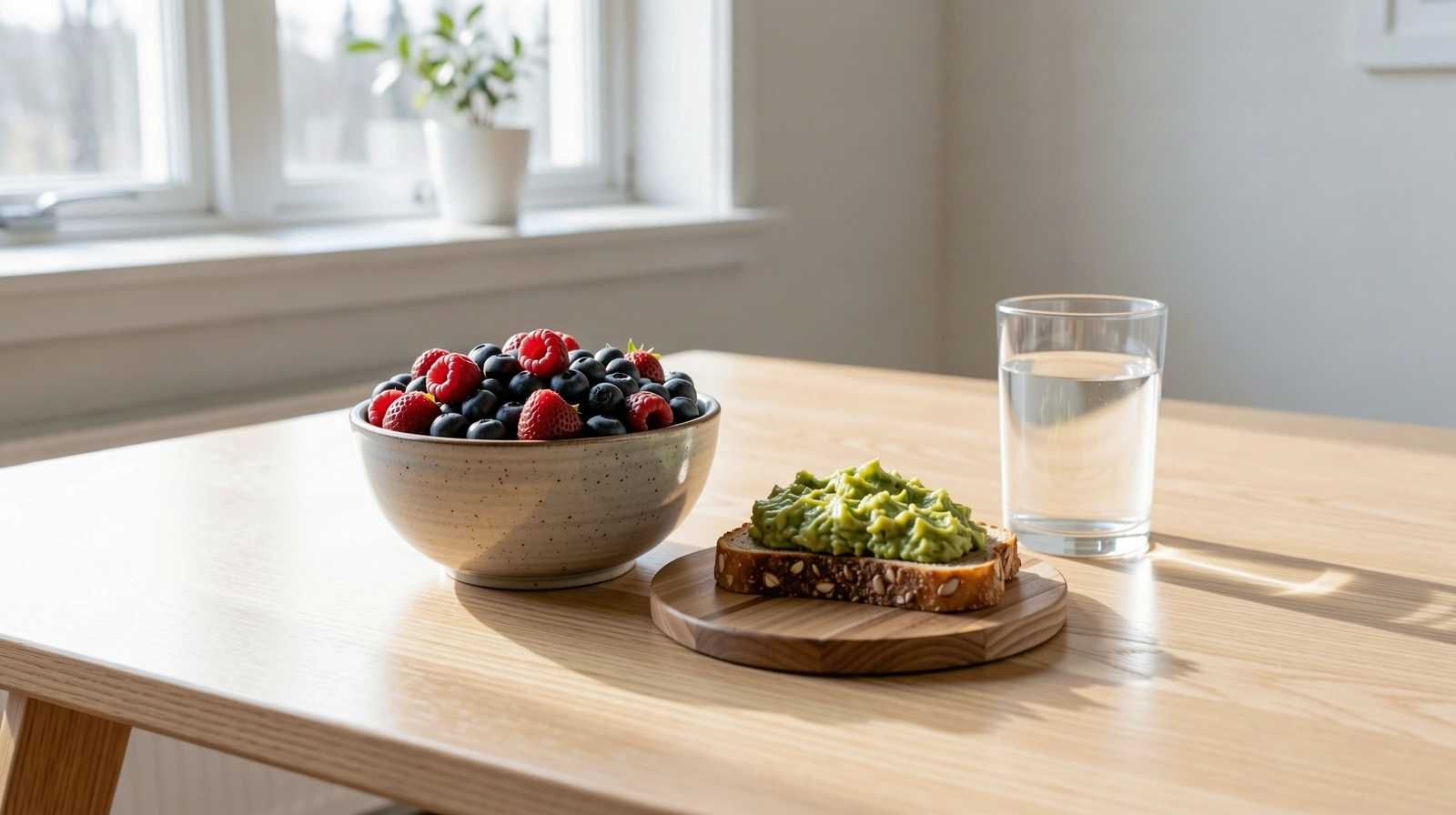 Tuoreita raaka-aineita modernissa pohjoismaisessa keittiössä